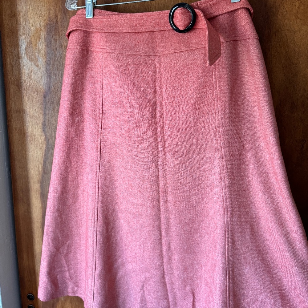 Talbots Size 16 Belted Wool Blend Skirt